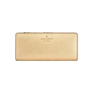 Kate Spade Y2K Gold Saffiano Leather Wallet | Vintage Minimal Luxe Mini Clutch